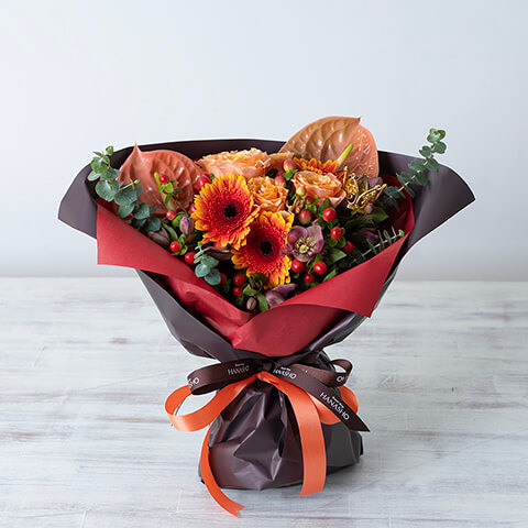 ピンク薔薇のスタンディングブーケ｜広島花屋オンラインショップ花将