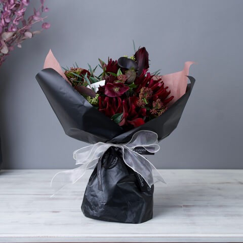 ピンク薔薇のスタンディングブーケ｜広島花屋オンラインショップ花将