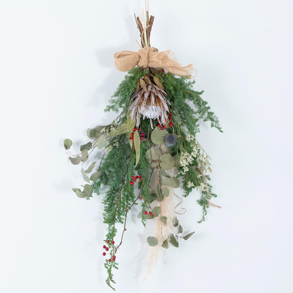 花屋の手作り クリスマス スワッグ｜広島花屋オンラインショップ花将