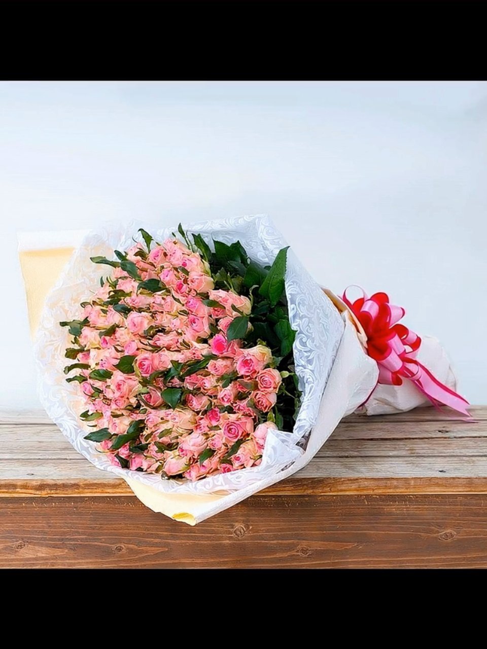 ピンク バラ108本の花束｜広島花屋オンラインショップ花将